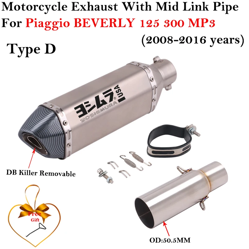 Piaggio Silenciador de escape Beverly MP3 X10 DB Killer 2008-2016 - imagen 4