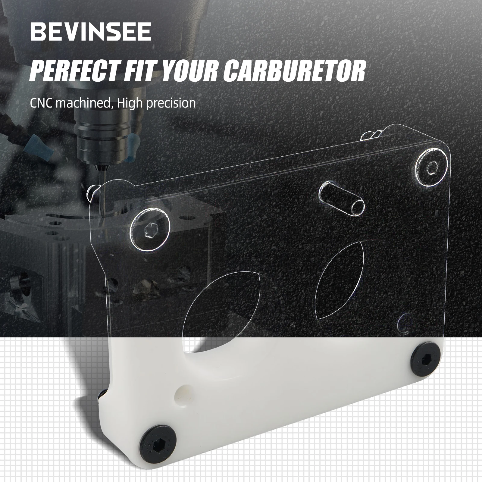 Colector admisión BEVINSEE Holley 4412 TBI 2 barril para Chevrolet - imagen 3