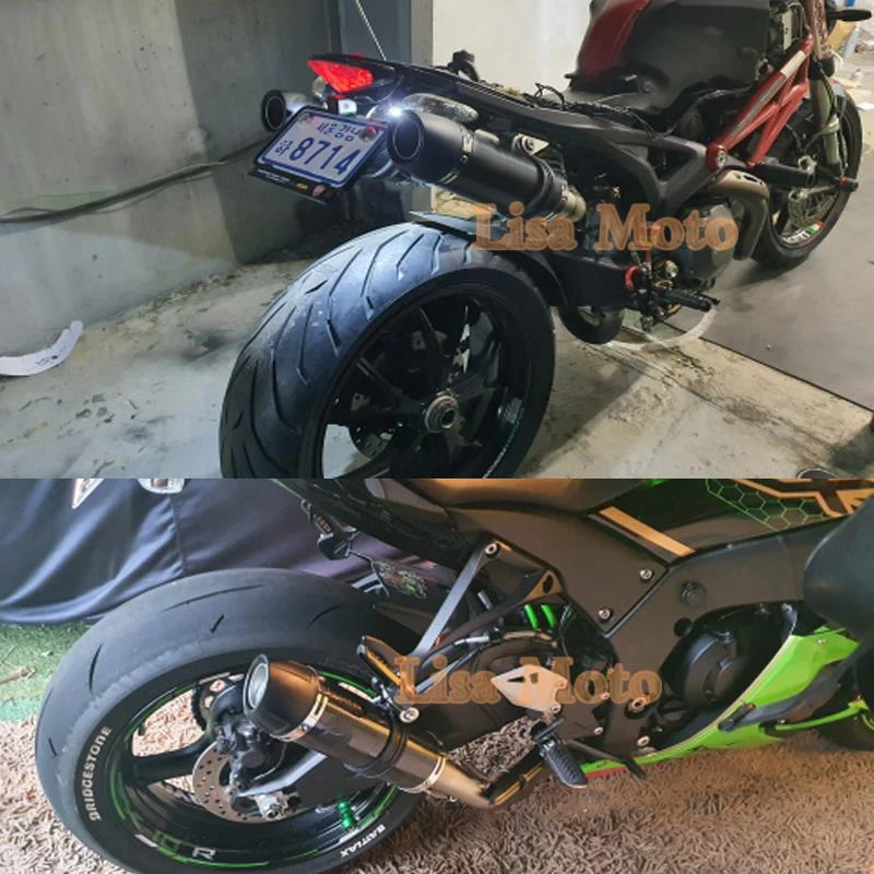 Tubo de escape de motocicleta de fibra de carbono