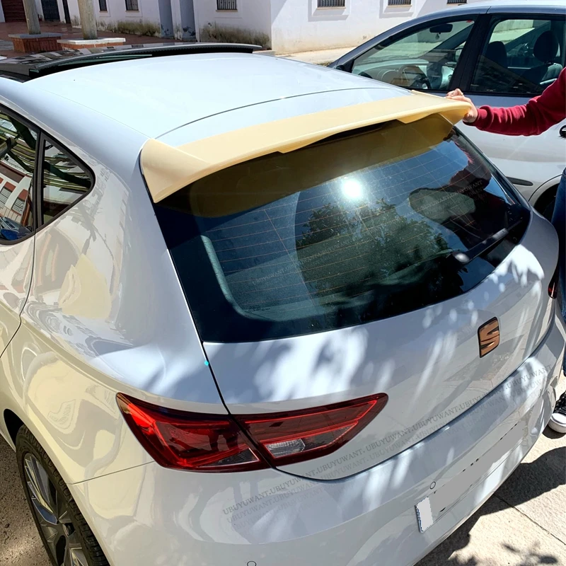 UBUYUWANT aleron para Seat LEON MK3 5F FR 5 puertas Hatchback Spoiler 2012 - 2019 2020 alerón de techo trasero, decoración de alerón trasero de coche - imagen 2