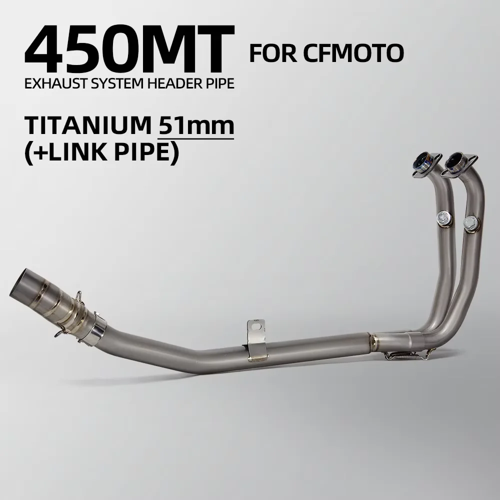 CFMOTO OEM tubo delantero de escape 450MT ADV titanio