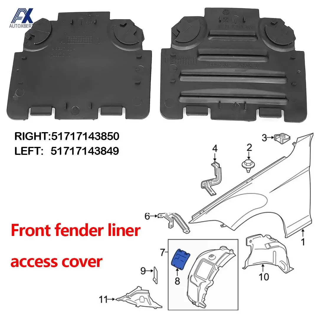 51717143850 51717143849 Arco de rueda delantero BMW E82 E88 E90 E91