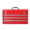 3 drawers red