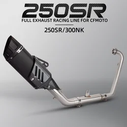 Escape completo carbono CFMoto NK 250/300sr con silenciador