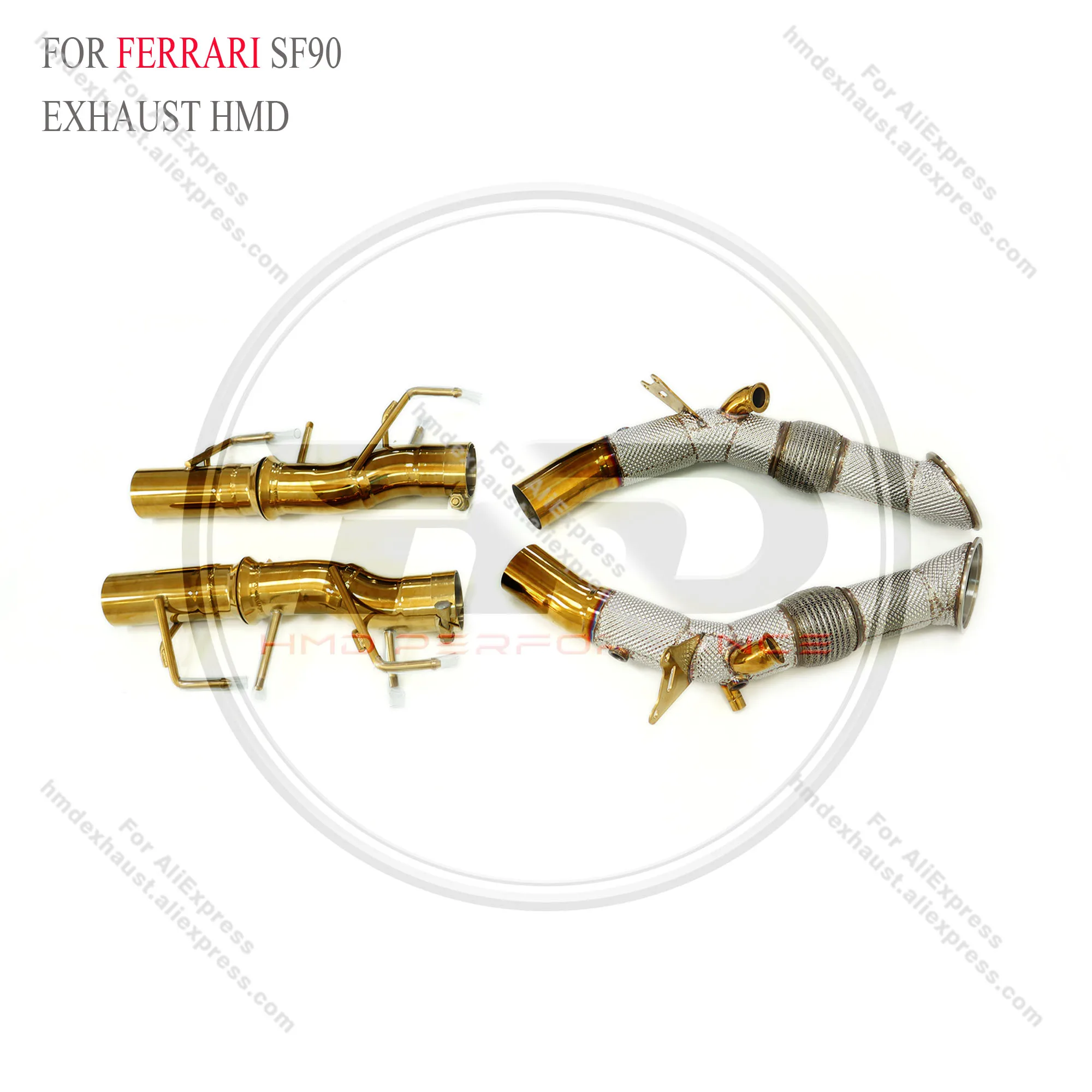 HMD catback de acero inoxidable para Ferrari SF90 escape completo - imagen 2
