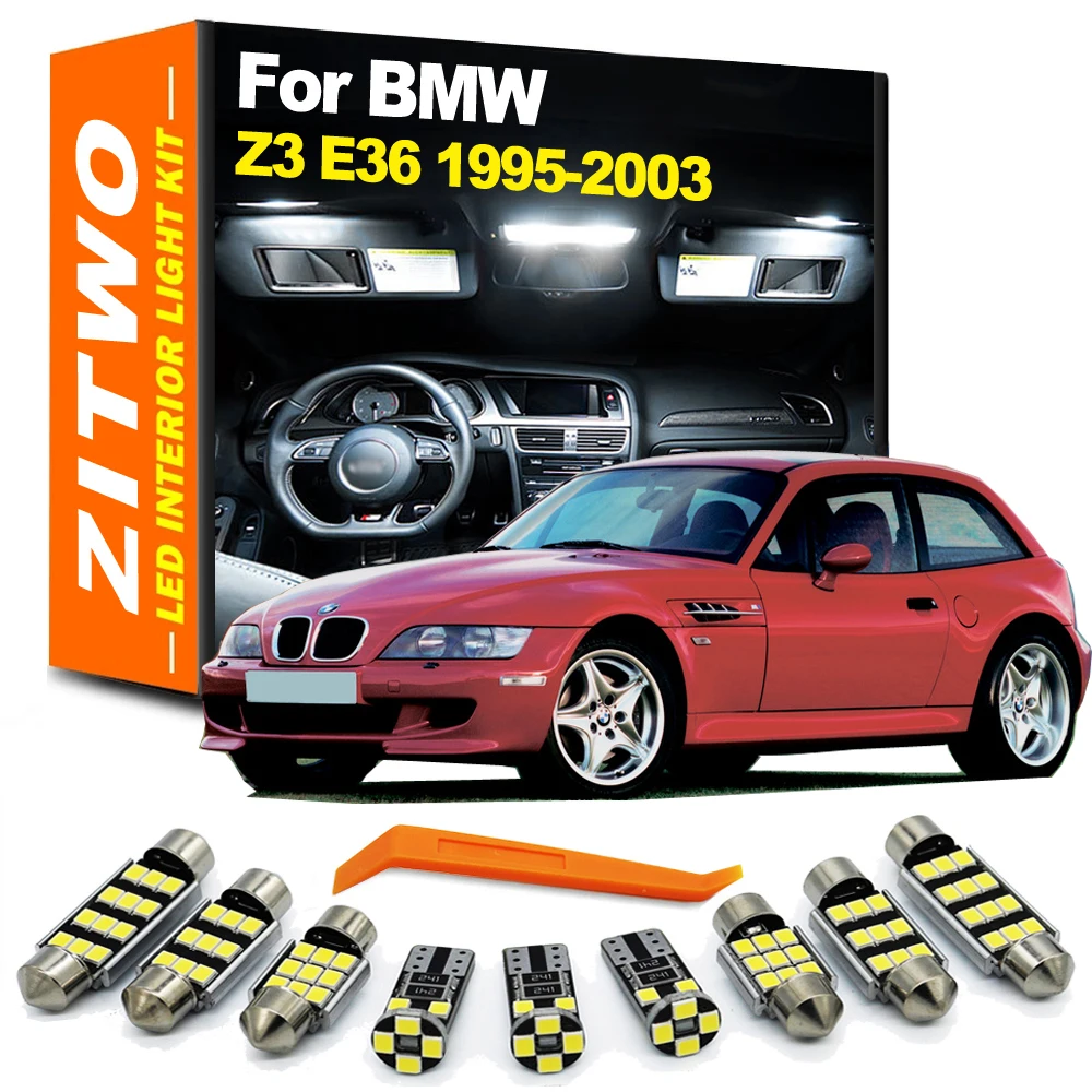 ZITWO 10 Uds Canbus sin Error bombilla LED para coche Kit de luz Interior para BMW Z3 E36 1995- 1997 1998 1999 2000 2001 2002 2003 Accesorios