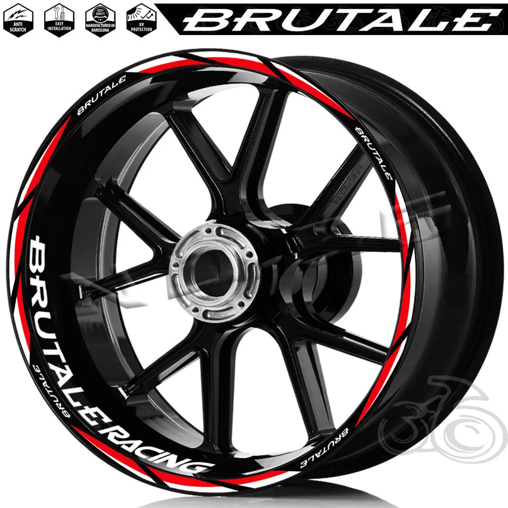 Pegatinas reflectantes MV Agusta Brutale 675 1000 llanta