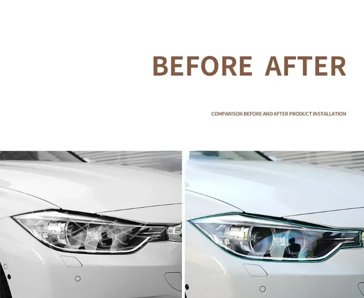 Película protectora faros TPU negra compatible BMW F30 F10 G30 - imagen 2