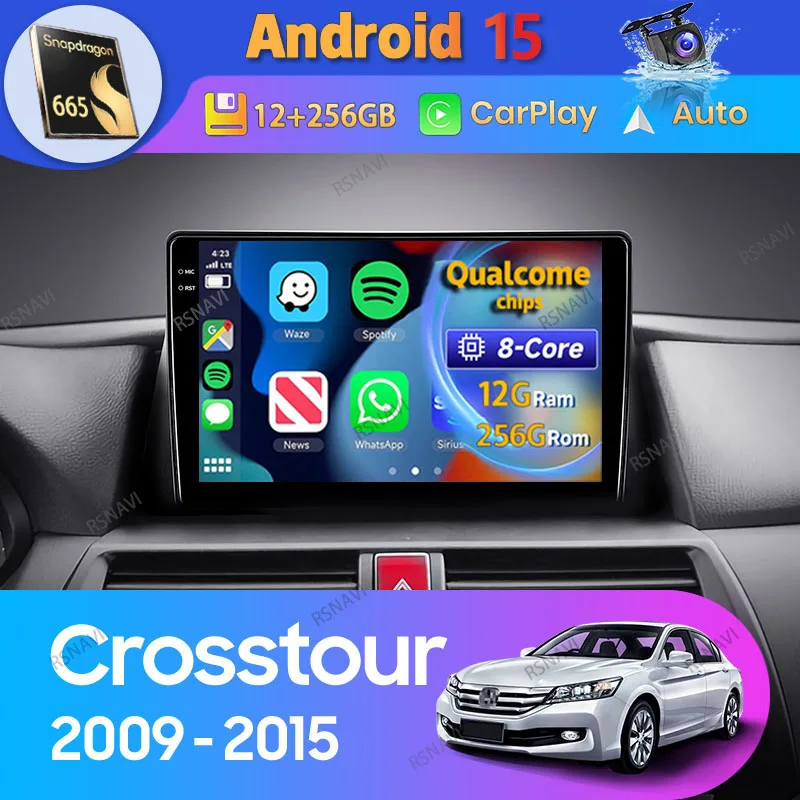 Radio Android 15 para Honda Crosstour 1 TF con Carplay y GPS