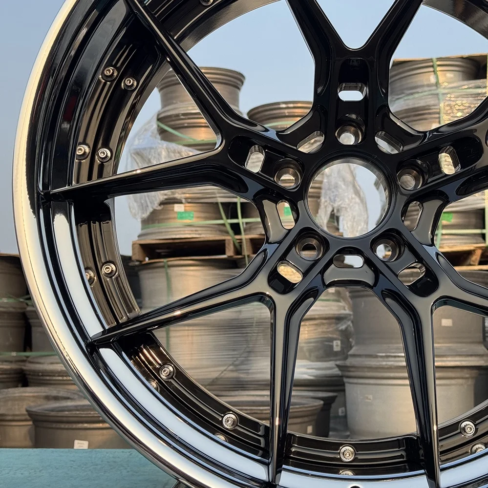 Llanta de 2 piezas 19 20 21 22 24 pulgadas rueda de coche de carreras forjada personalizada 5x114,3 ruedas de aleación cromadas 6061-T6 para Porsche - imagen 3