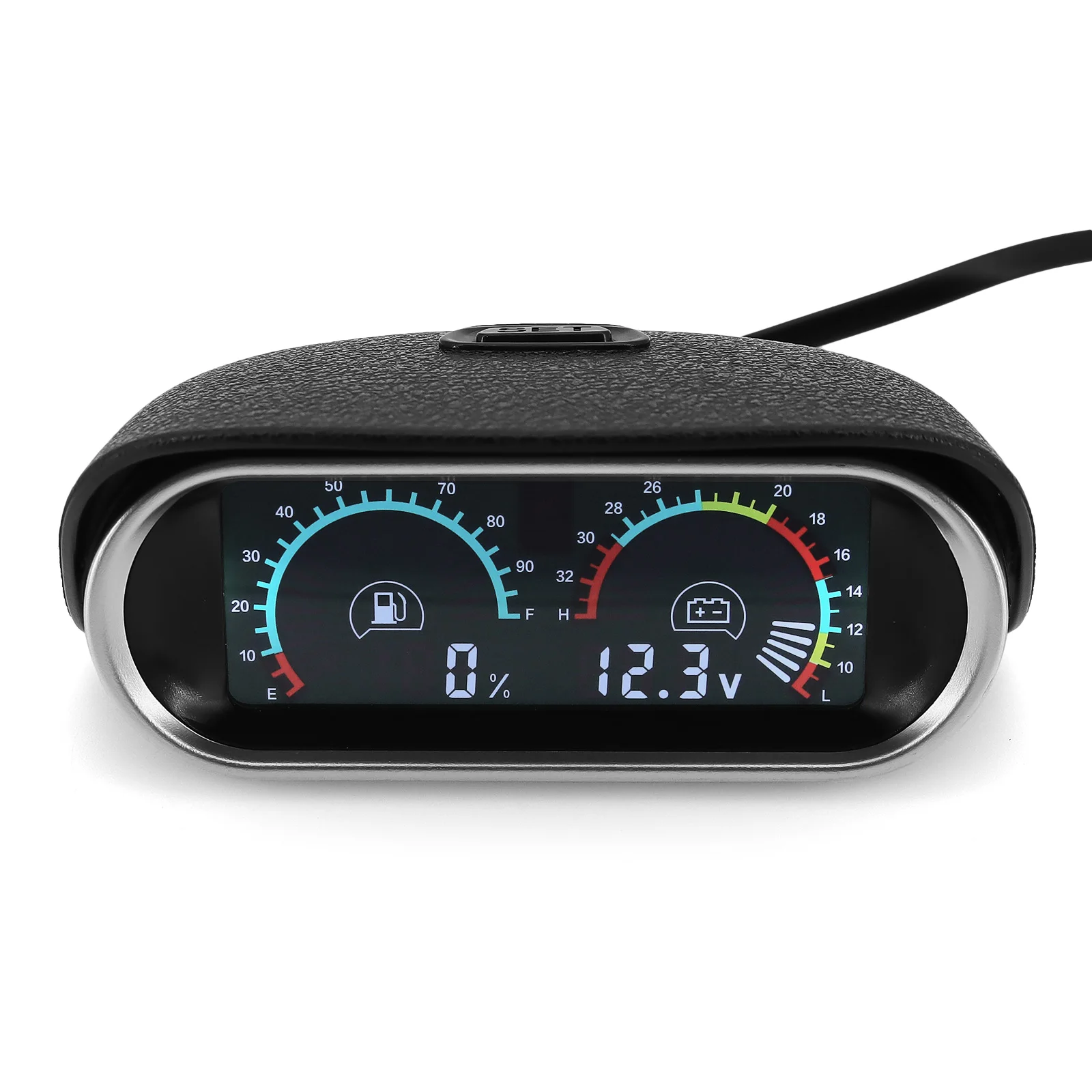 Medidor nivel combustible LED con voltímetro digital 12V-24V - imagen 4