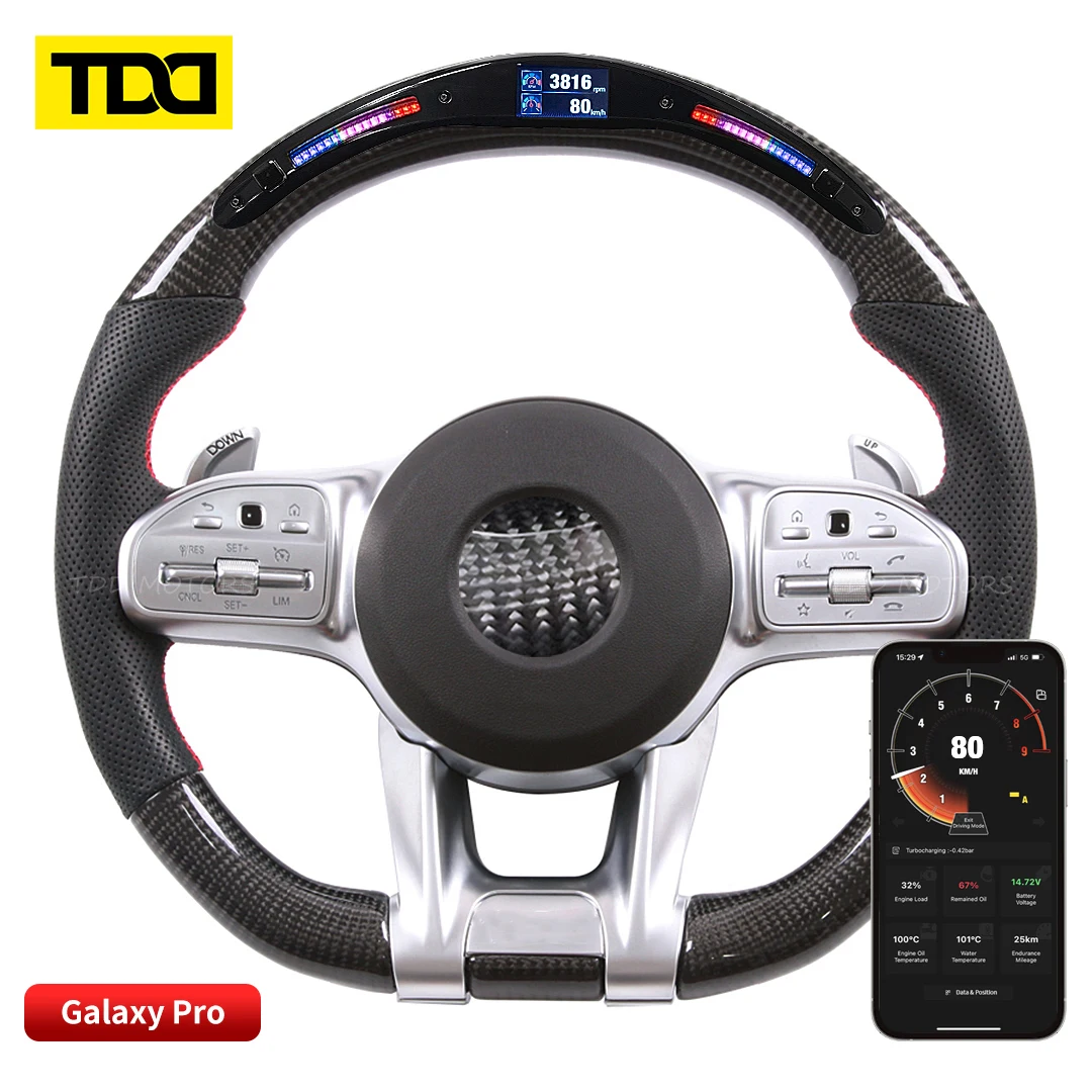 Volante de fibra de carbono con LED para Mercedes-AMG 2020 tuning - imagen 2