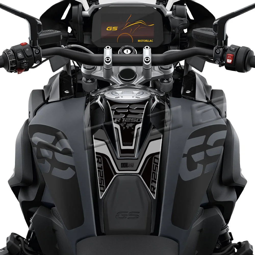 Protector de depósito 3D negro para BMW R 1250 GS 2018-2023 - imagen 2