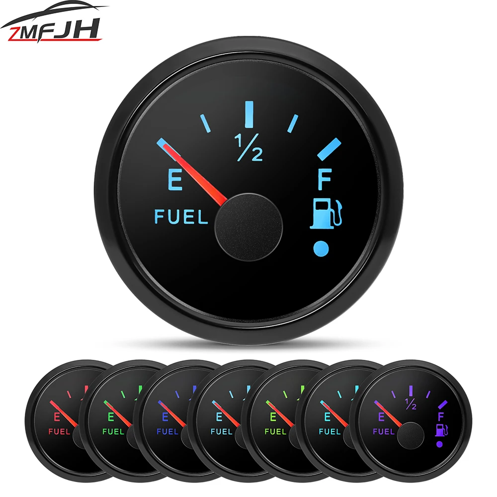 Medidor de nivel de combustible 52 mm 12/24 V para coche y barco