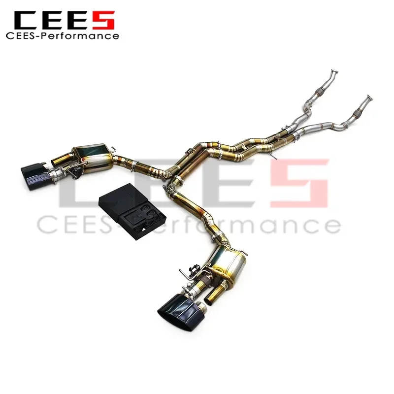 Detalle del sistema de escape para Audi RS6 RS7 C8