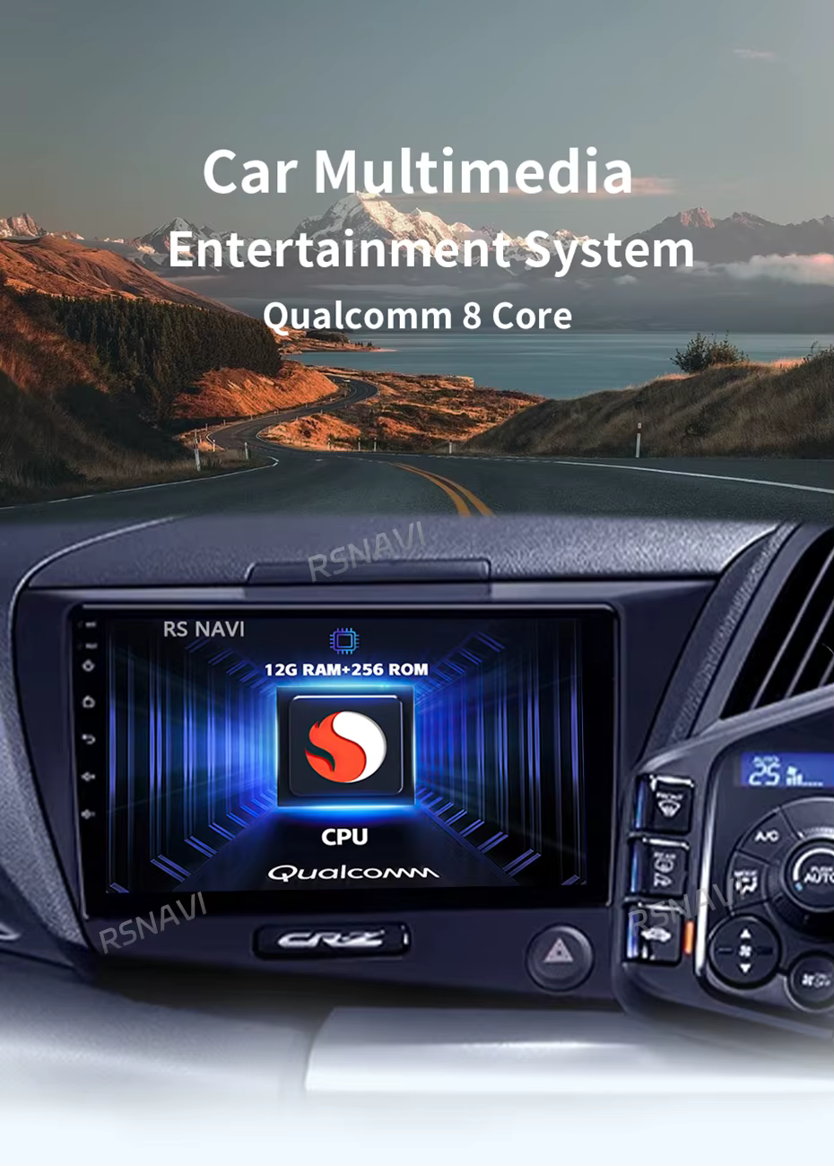 Radio Android 15 Carplay Auto para Honda CR-Z