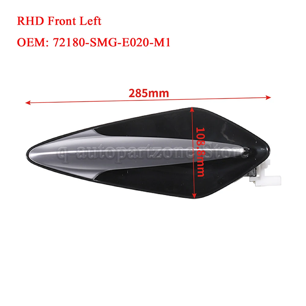 Manija puerta negra Honda Civic MK8 2006-2011 - imagen 2