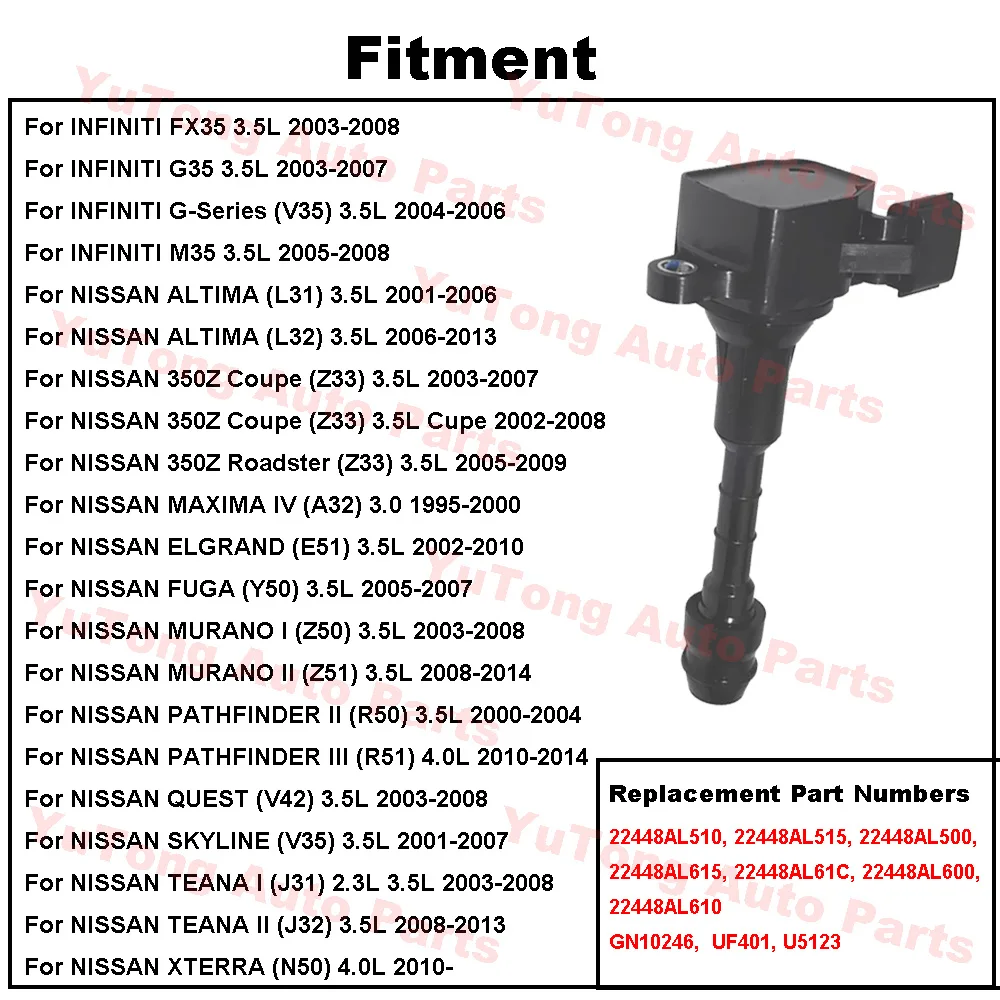 Bobina de encendido OEM 22448-AL615 para Nissan 350Z 3.5 V6 - imagen 3