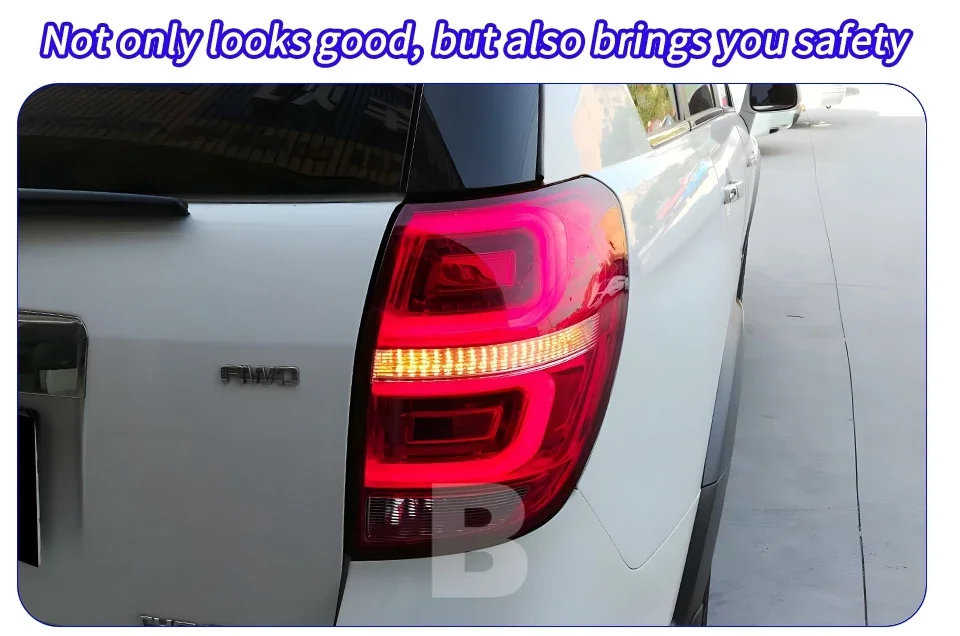 Vista frontal de las lámparas traseras LED instaladas en Chevrolet Captiva