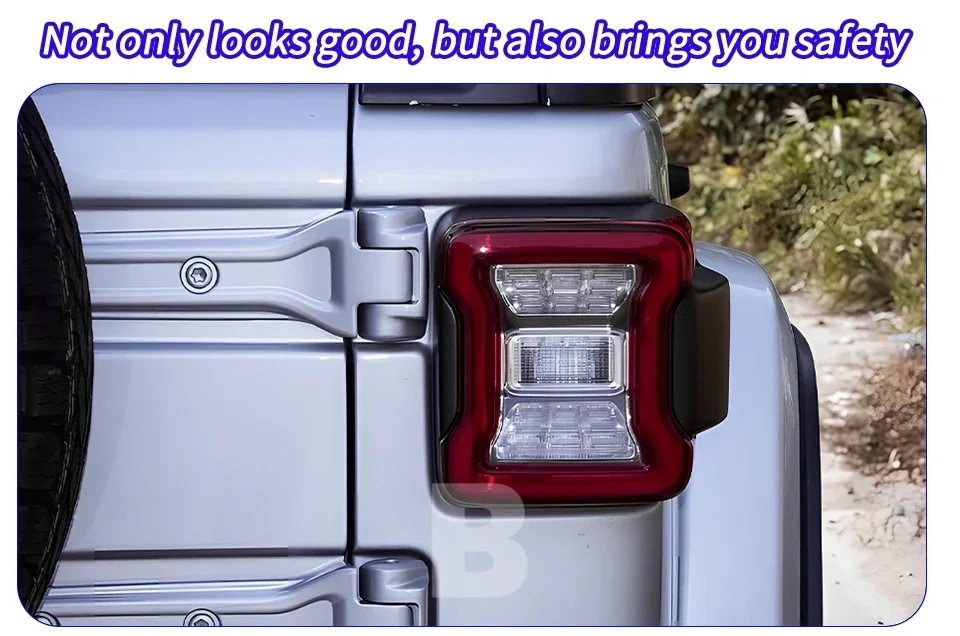 Detalle de las luces traseras LED dinámico para Jeep Wrangler