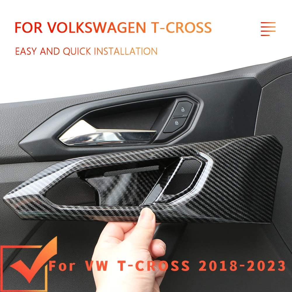 Cubierta manija puerta fibra carbono VW T-Cross 2018-2023
