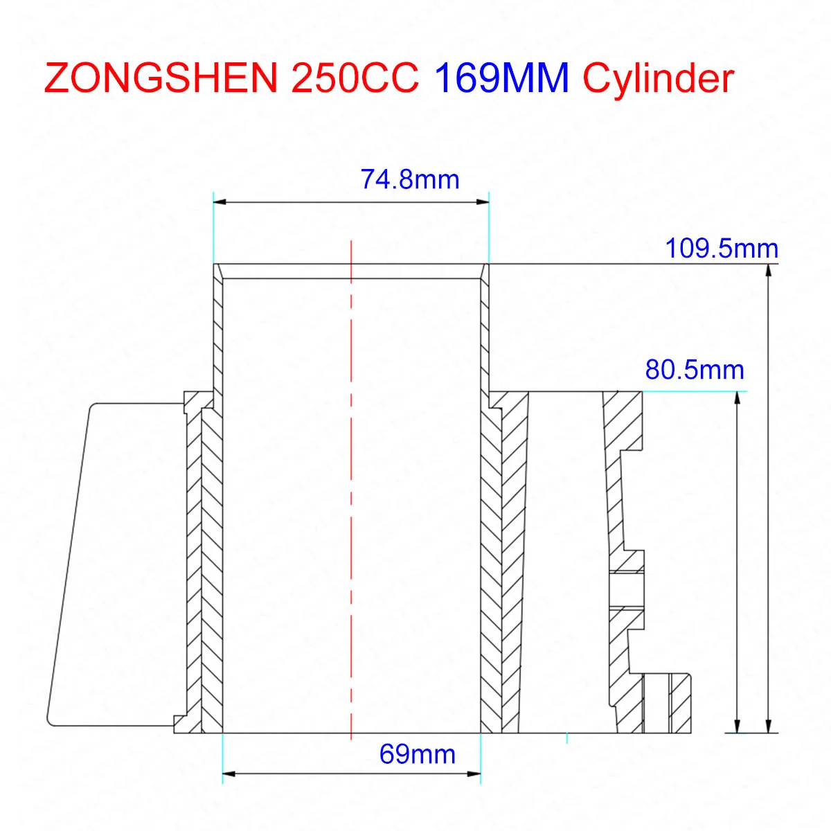 Kit cilindro ZongShen refrigerado por agua para moto pit - imagen 5
