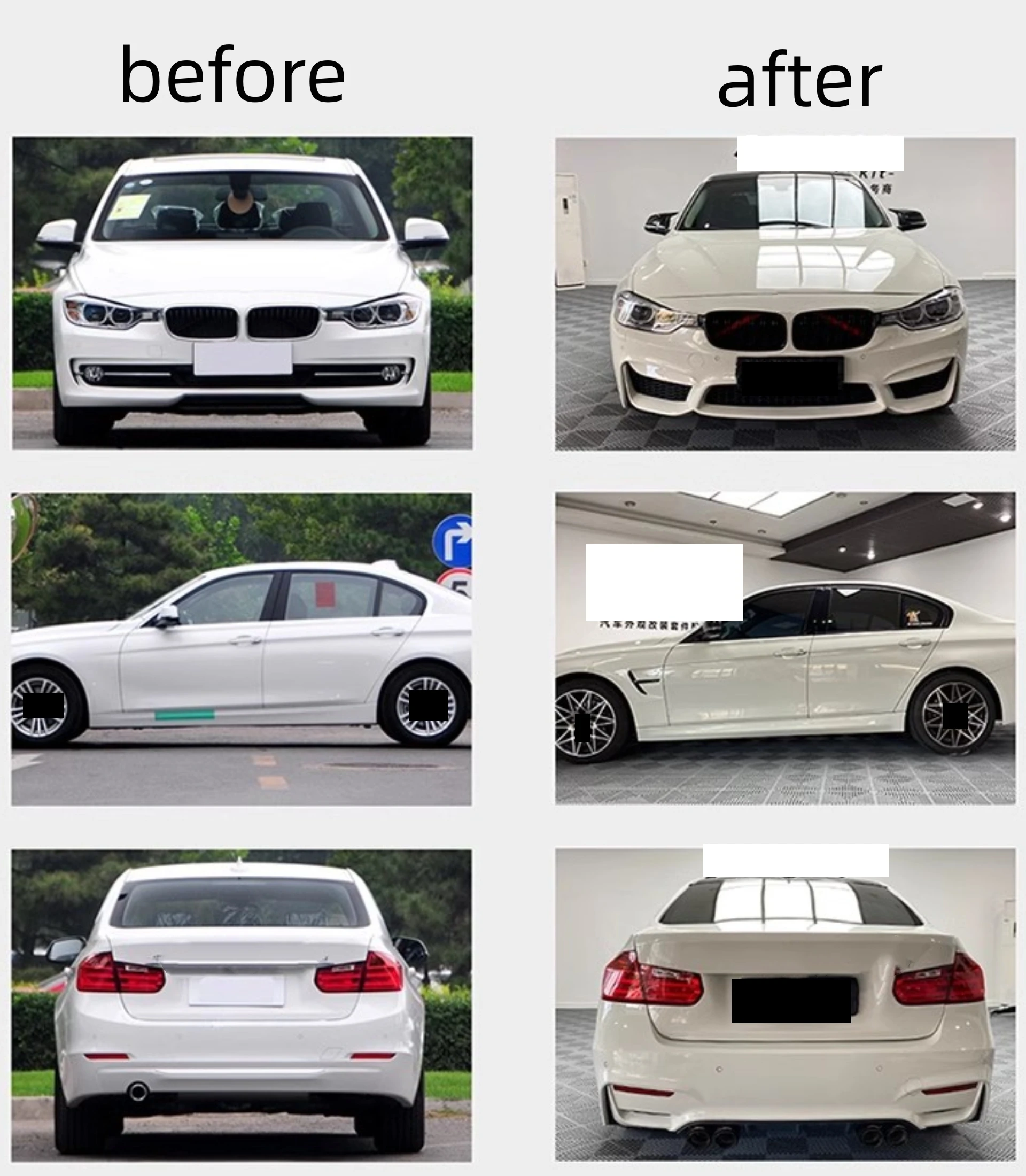 Kit de carrocería BMW Serie 3 F30/F31 estilo M3, paragolpes y taloneras - imagen 2