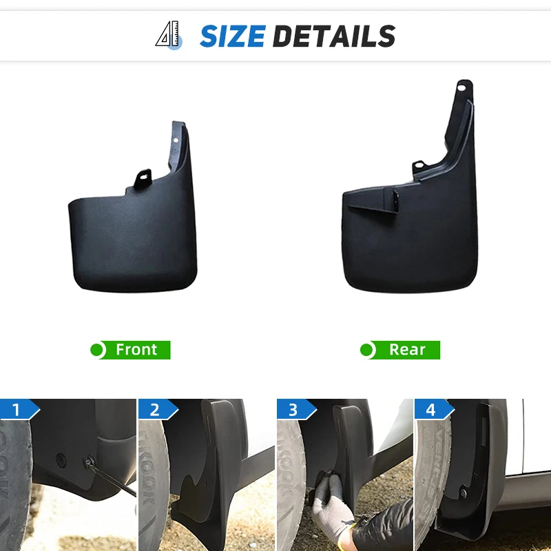 Guardabarros Ford F250 F-250 2015-2023 – Defensa alerón - imagen 3