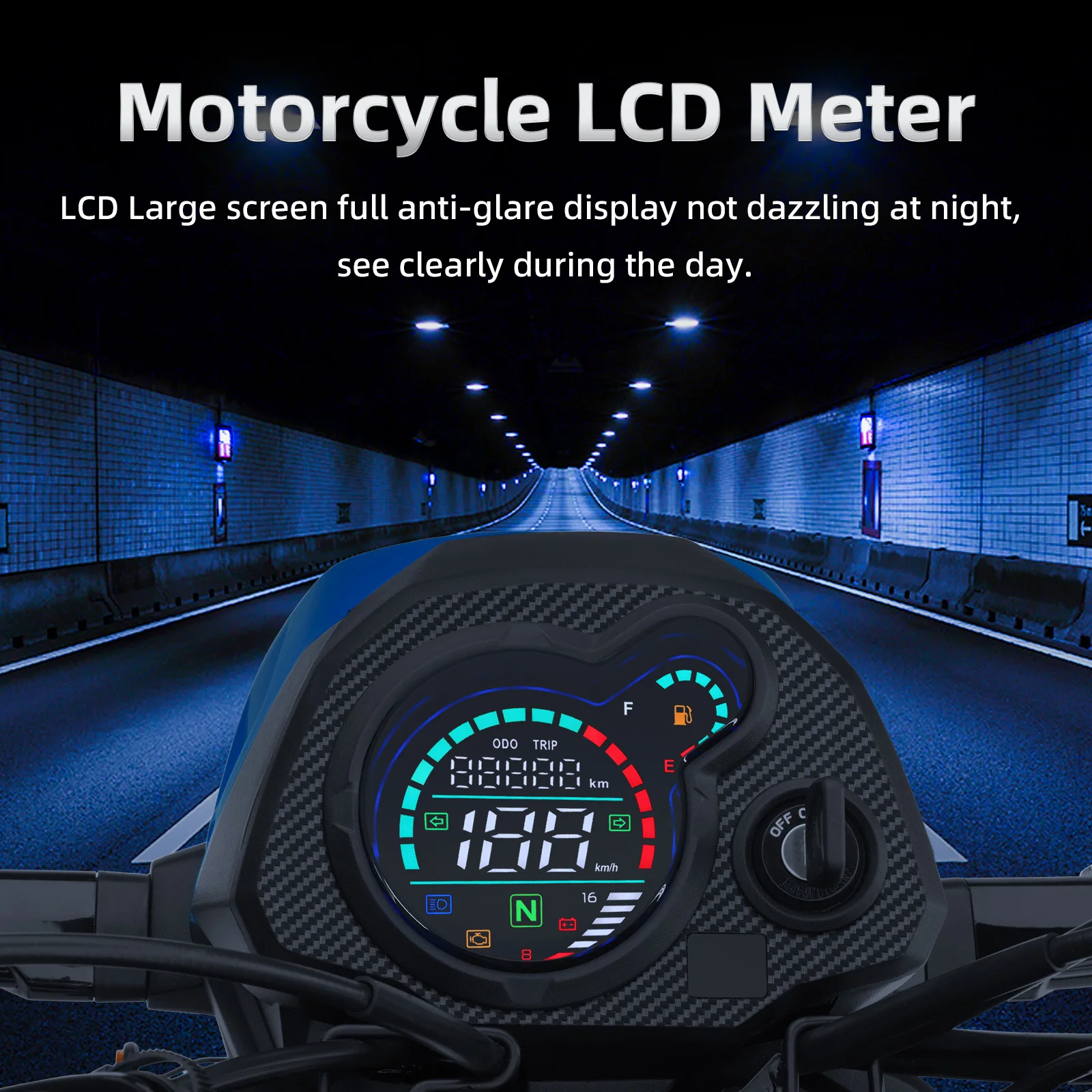 Velocímetro digital LCD Italika BIT 150 - Odómetro panel motocicleta - imagen 5