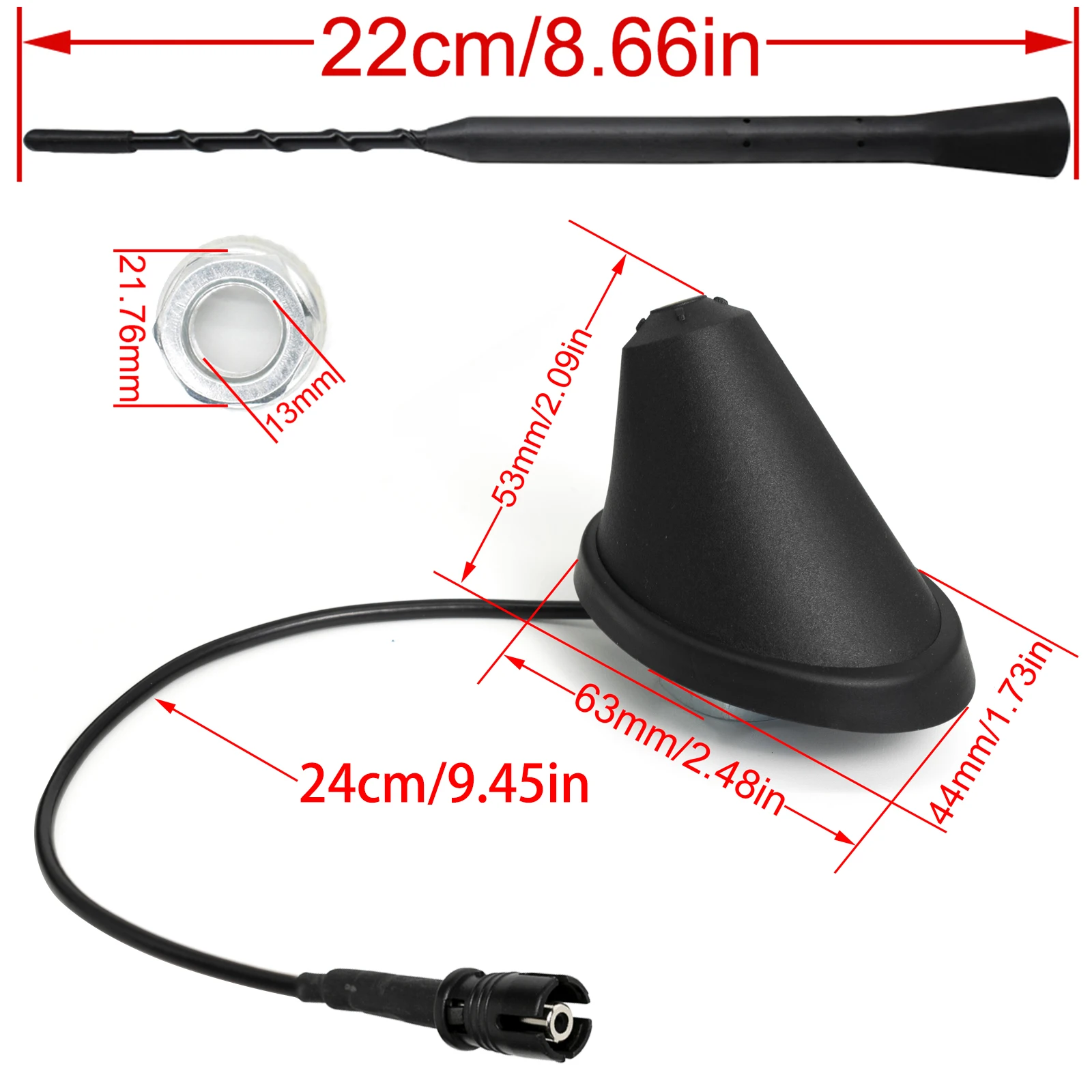 Base antena de techo para VW Golf, Passat, Jetta y Bora - imagen 2