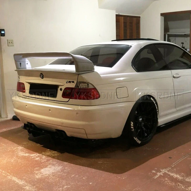 Alerón trasero para maletero de coche, accesorio de fibra de carbono negro brillante para BMW E46 Coupe Sedan M3, solo 2 puertas, 1998 - 2006 - imagen 3