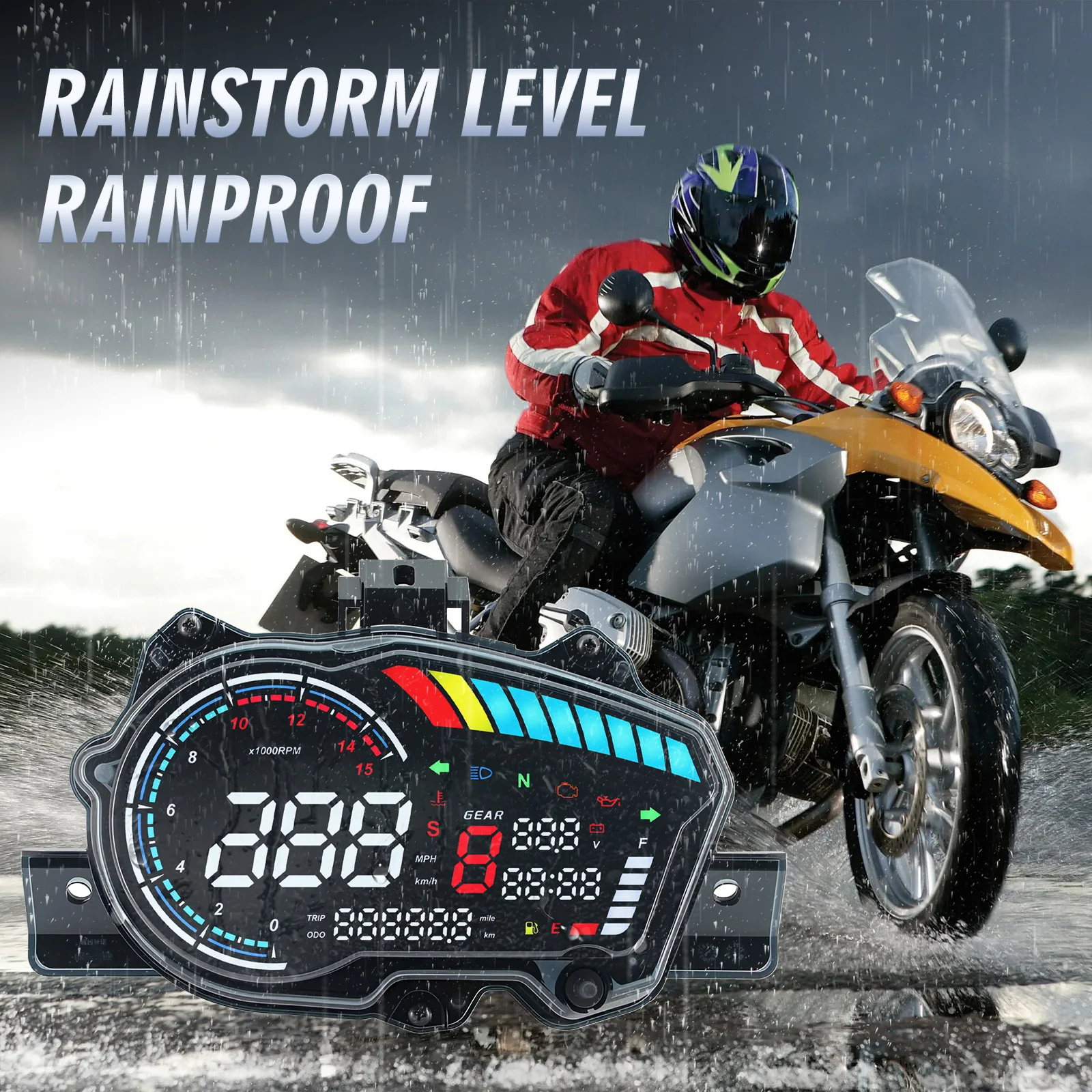 Para YAMAHA Y15 Y15V1 Y15Z Y15ZR YSUK tablero de motocicleta velocímetro tacómetro odómetro temperatura del agua señal de giro de voltaje de combustible - imagen 2