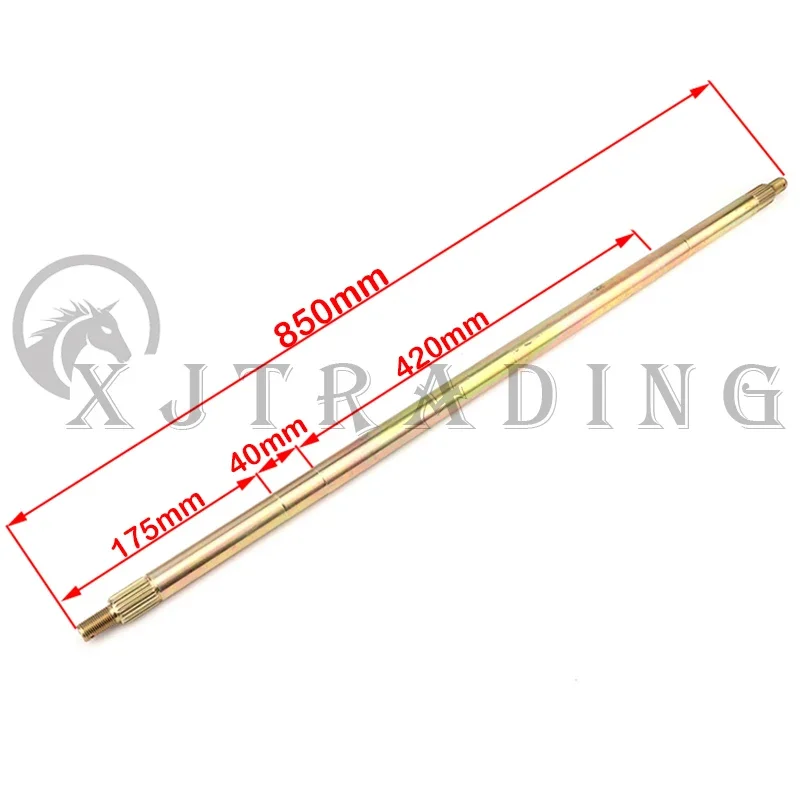 Eje trasero de 850mm con rodamiento UCP205 para ATV eléctrico - imagen 2