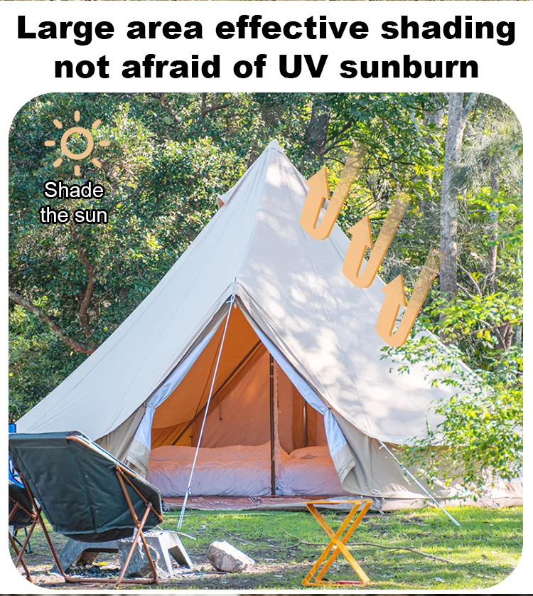 Yurta mongol glamping lona Oxford resistente 4-6m - imagen 4