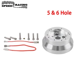 Adaptador de buje corto para volante GM, aluminio pulido 5/6 tornillos