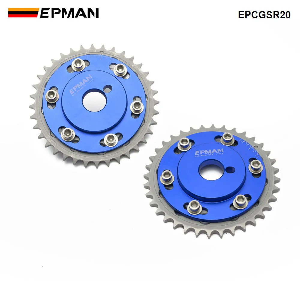EPMAN 2 uds engranajes de leva ajustables Kit de polea de engranaje de sincronización para motor Nissian S13 SR20DE/T entrada y escape EPCGSR20 - imagen 3