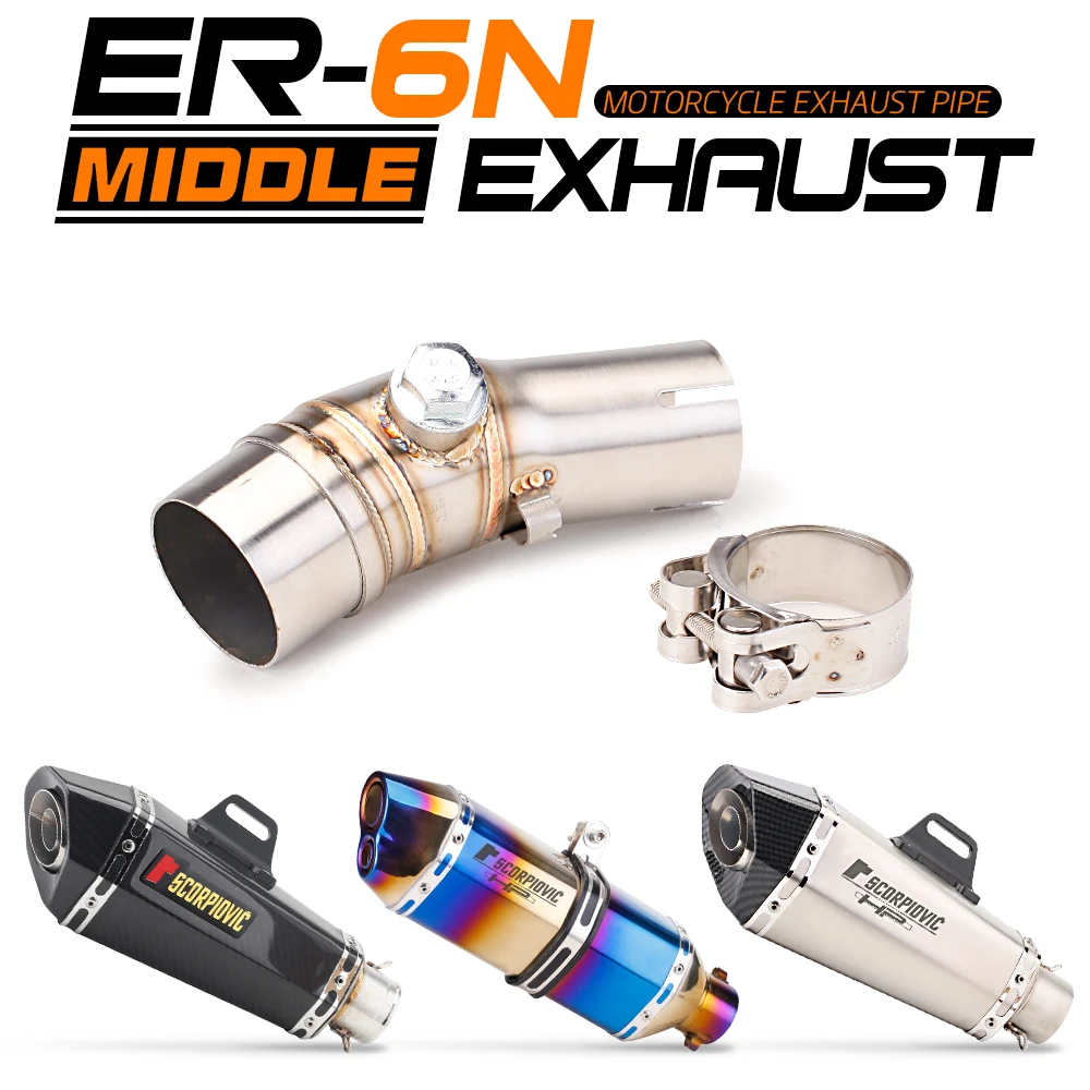 Silenciador de escape para Kawasaki ER6N ER6F Ninja650 650R Z650 - imagen 2