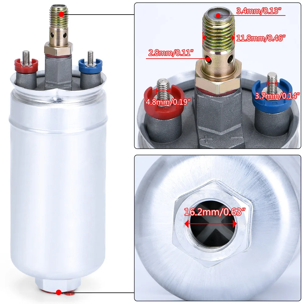 PQY bomba de combustible externa 044 300lph – Kit tuning - imagen 3