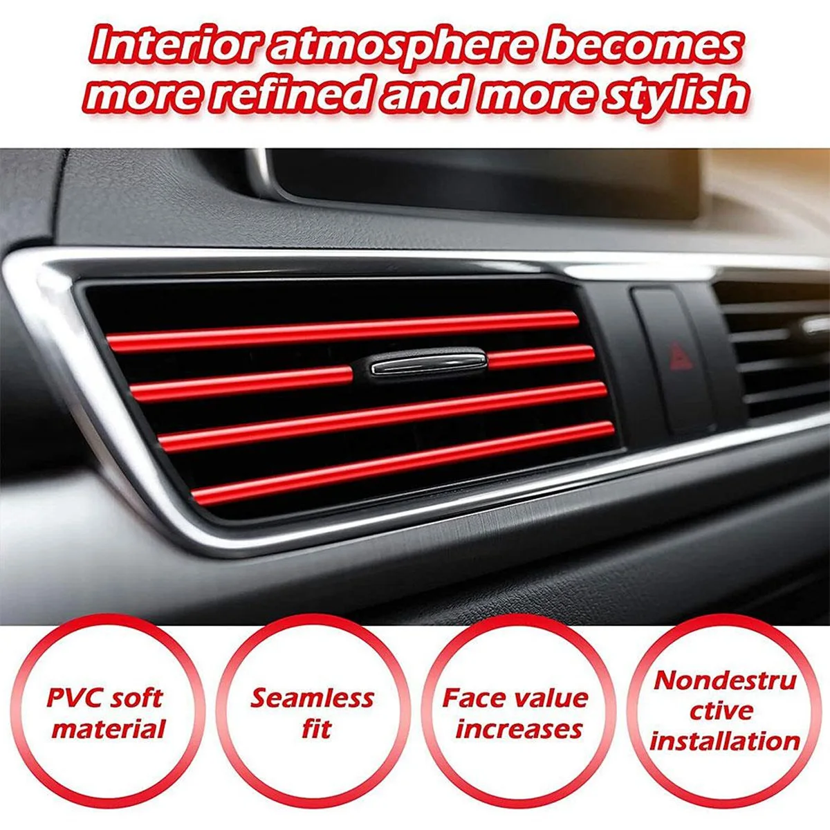 Moldura decorativa de PVC para rejilla de ventilación del coche - imagen 2