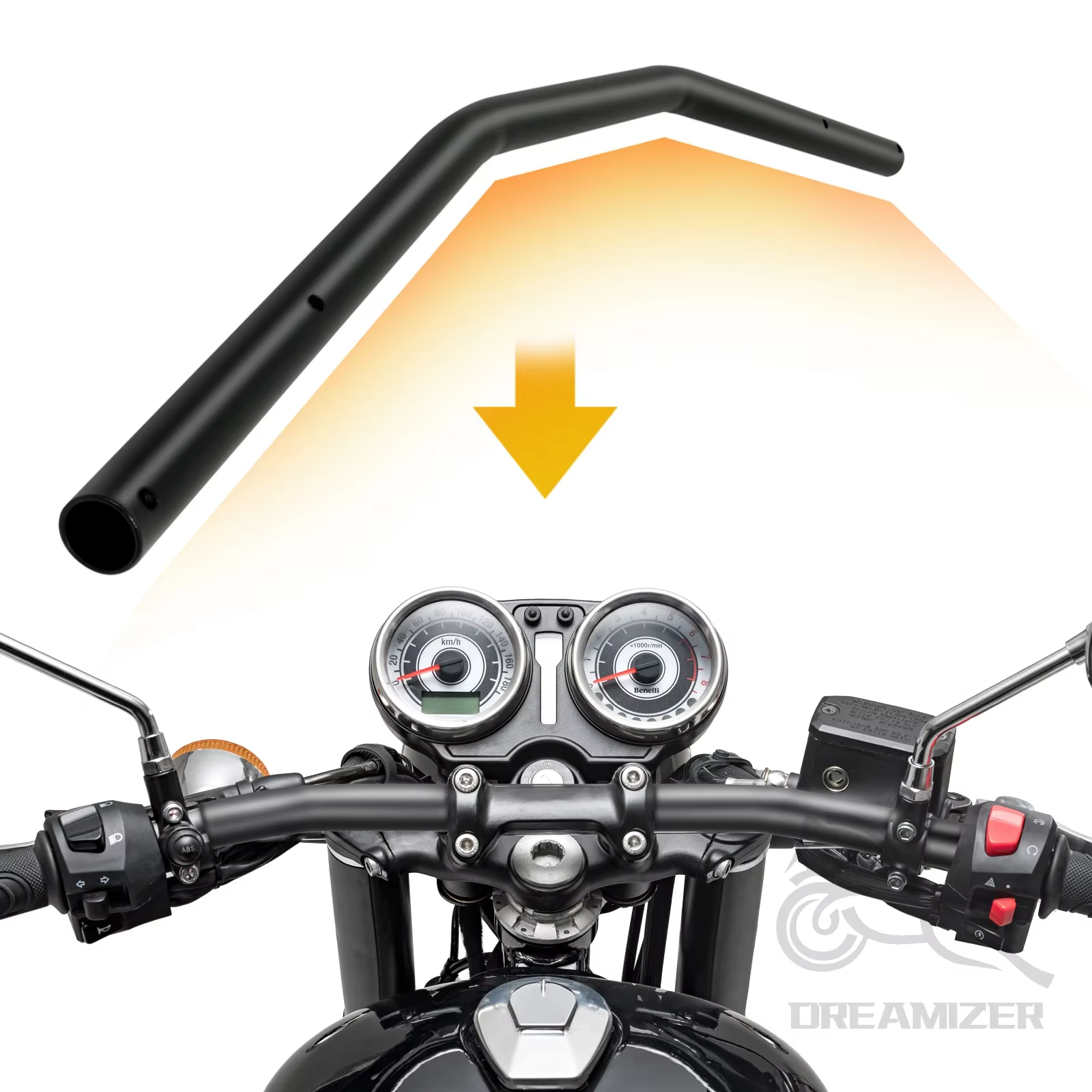 Manillar recto tipo Drag para Harley-Davidson Sportster XL883/XL1200 - imagen 2