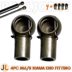 Conectores finales para muelle de gas, rosca hembra M6/M8, bola 10 mm
