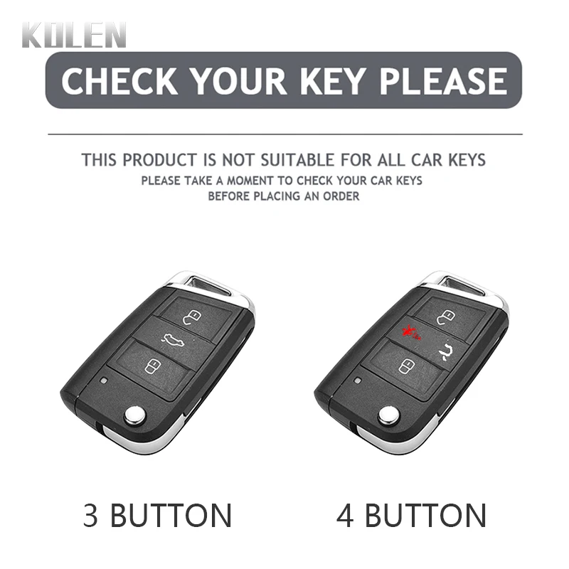 Funda llave fibra de carbono ABS para VW Golf 7 y Tiguan - imagen 3