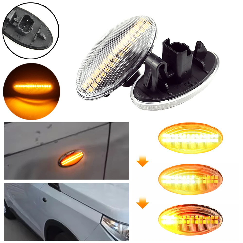 Intermitente LED dinámico para Peugeot 307, 206, 407 – Indicador lateral