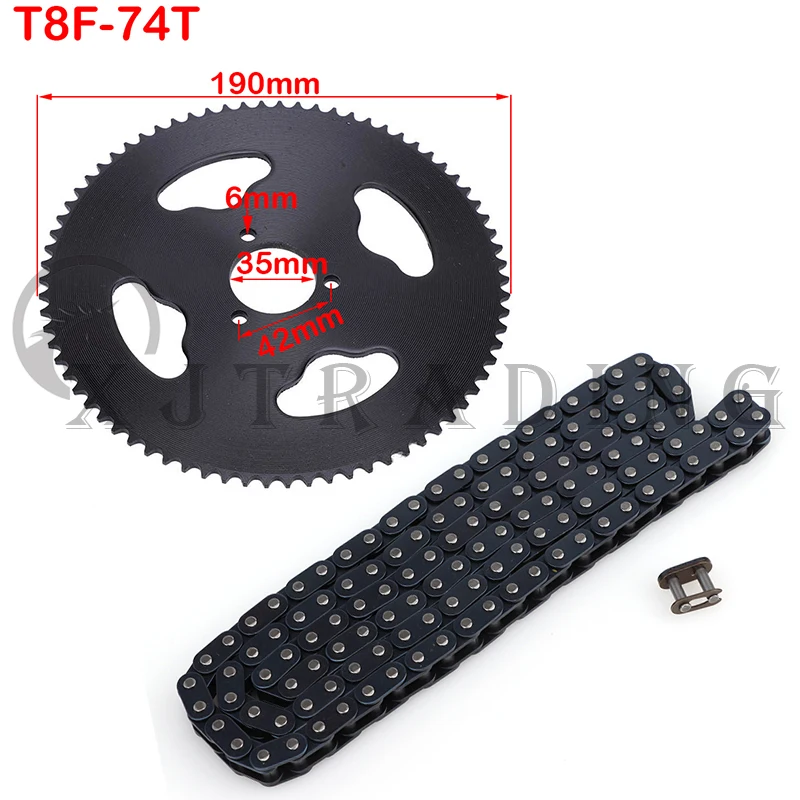 Kit piñón y cadena T8F para Mini Moto y ATV 47/49 cc 2T - imagen 2