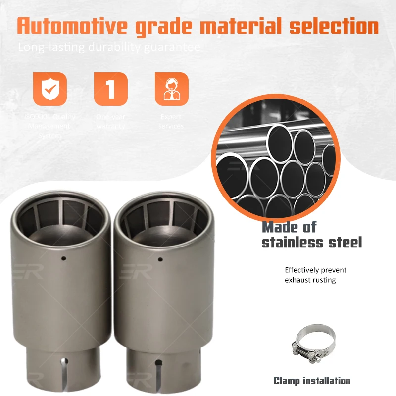 Punta de escape universal acero inoxidable - accesorio tuning - imagen 3