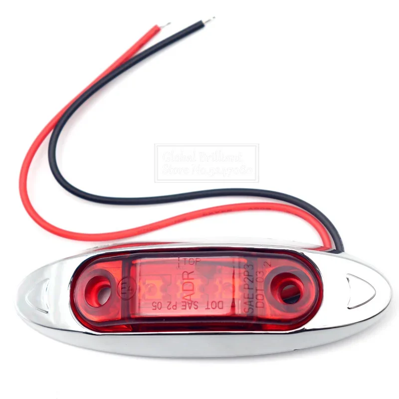 Luces posición laterales LED 12/24V para remolques camiones caravana – rojo/blanco - imagen 5