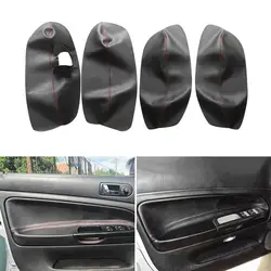 Funda reposabrazos de microfibra con costuras rojas – VW Passat B5