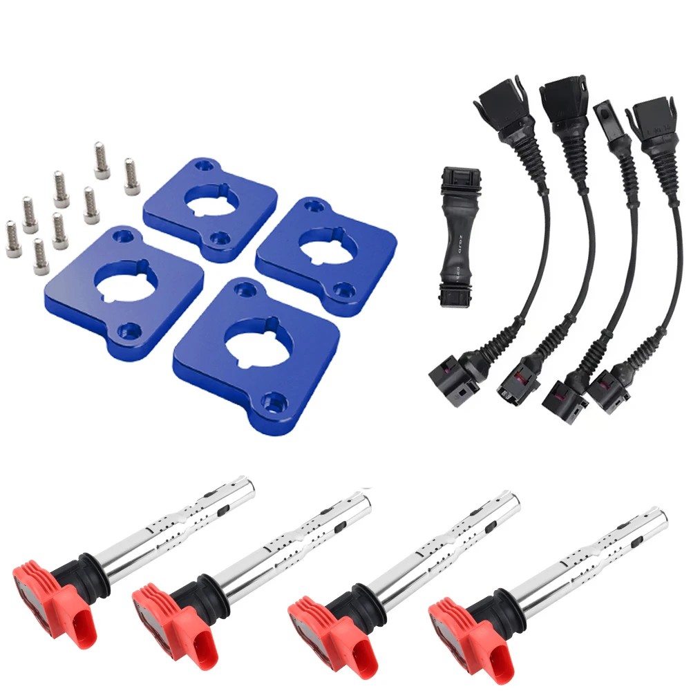 Kit bobinas de encendido Audi A4 B5 1.8T con arnés ICM y placas R8 - imagen 3