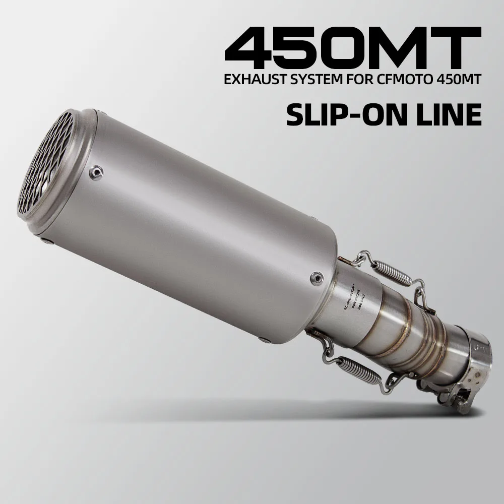 Escape slip-on con tubo intermedio para CFMOTO 450MT Adventure