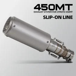 Escape slip-on con tubo intermedio para CFMOTO 450MT Adventure